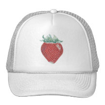 Strawberry Art Cap Mesh Hat