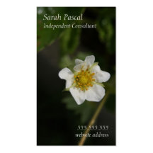 Strawberry Blossom Business Card Template