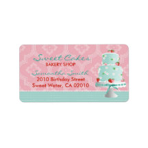 Strawberry Cake Address Label C