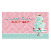 Strawberry Cake Business Card B2