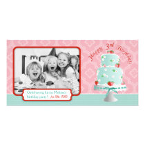 Strawberry Cake Photo Card