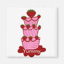 Strawberry cake, Yummy magnet