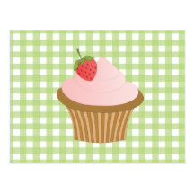 Strawberry Chocolate Cupcake Postcards