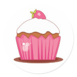 Strawberry Cupcake Coordinating Envelope Seals Stickers