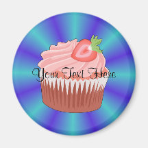 Strawberry Cupcake Magnet