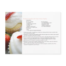 Strawberry Cupcakes Recipe Postcard