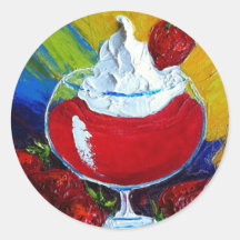Strawberry Daiquiri Round Sticker
