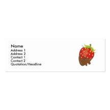 Strawberry dipped in chocolate business card templates