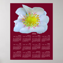 Strawberry Flower calendar ~ print