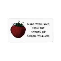 Strawberry Food Canning Label