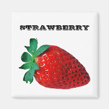 Strawberry - (Fridge Magnet Square)