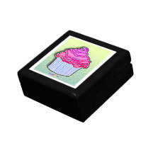 Strawberry Frosted Cupcake Gift Box