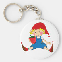 Strawberry Gnome Key Chains