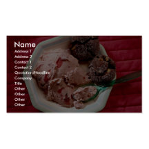 Strawberry ice cream business cards
