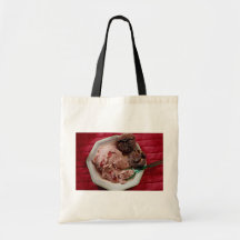 Strawberry ice cream canvas bag