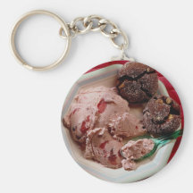 Strawberry ice cream keychain