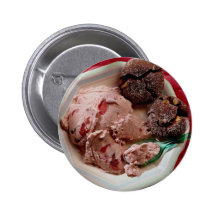 Strawberry ice cream pinback buttons