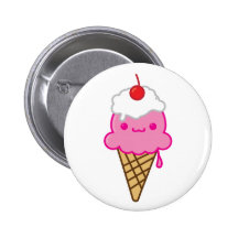 strawberry icecream pinback buttons