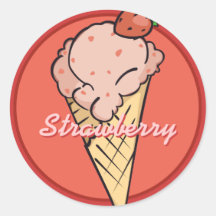 Strawberry Icecream Sticker