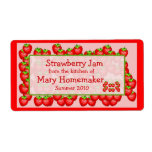 Strawberry Jam or Strawberry Preserves Labels