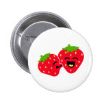 Strawberry Kiss Pinback Button