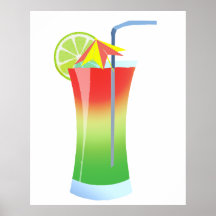 Strawberry Lime Cooler Posters