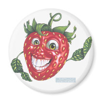 strawberry fridge magnet