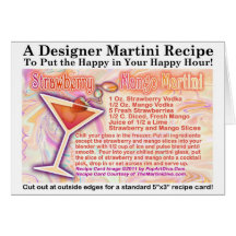 Strawberry Mango Martini Recipe Card