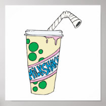strawberry milkshake print
