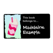 Strawberry Milkshake Shipping Labels