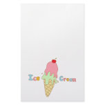 Strawberry Mint Ice Cream Cone