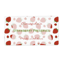 Strawberry Personalized Canning Label