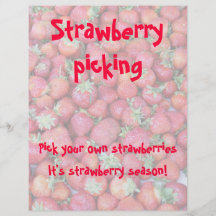 Strawberry picking flyers