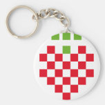 strawberry pixel icon keychains