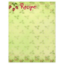 Strawberry Recipe Paper