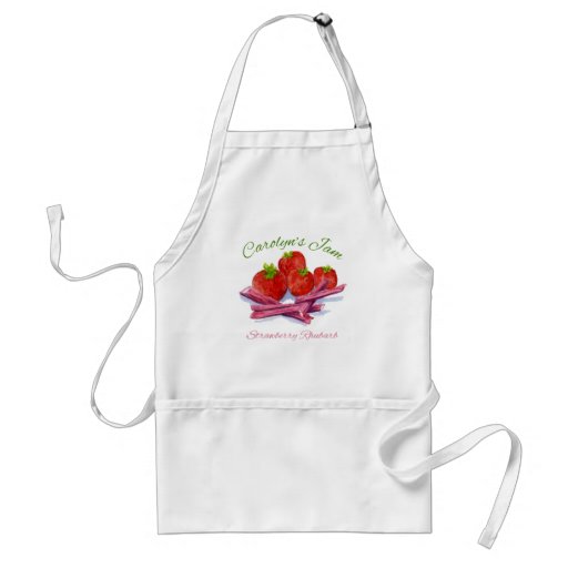 strawberry rhubarb jam apron