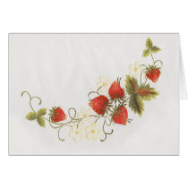 Strawberry set greeting card
