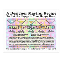 Strawberry Shortcake Martini Recipe Postcard