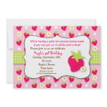 Strawberry Sweet Berry Birthday Party Invitations