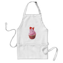 Strawberry swirl cupcake template products apron