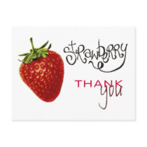 Strawberry Thank You Note Postcard