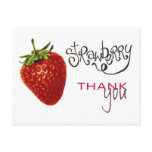 Strawberry Thank You Note Postcard