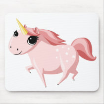 Strawberry the Pink Unicorn Mouse Mat