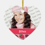 Strawberry Treats Personalized Heart Ornament