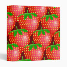 Strawberry Wallpaper Vinyl Binders