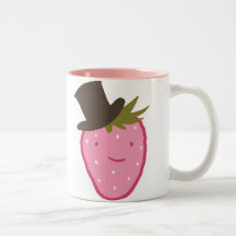 Strawberry Wearing A Top Hat Coffee Mug