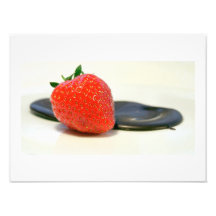 Strawberry with dark Valrhona chocolate Photo Art