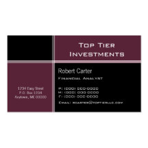 Streamlined Pro Business Card, Burgundy
