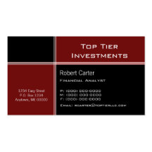 Streamlined Pro Business Card, Crimson