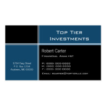 Streamlined Pro Business Card, Horizon Blue